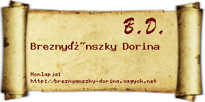 Breznyánszky Dorina névjegykártya